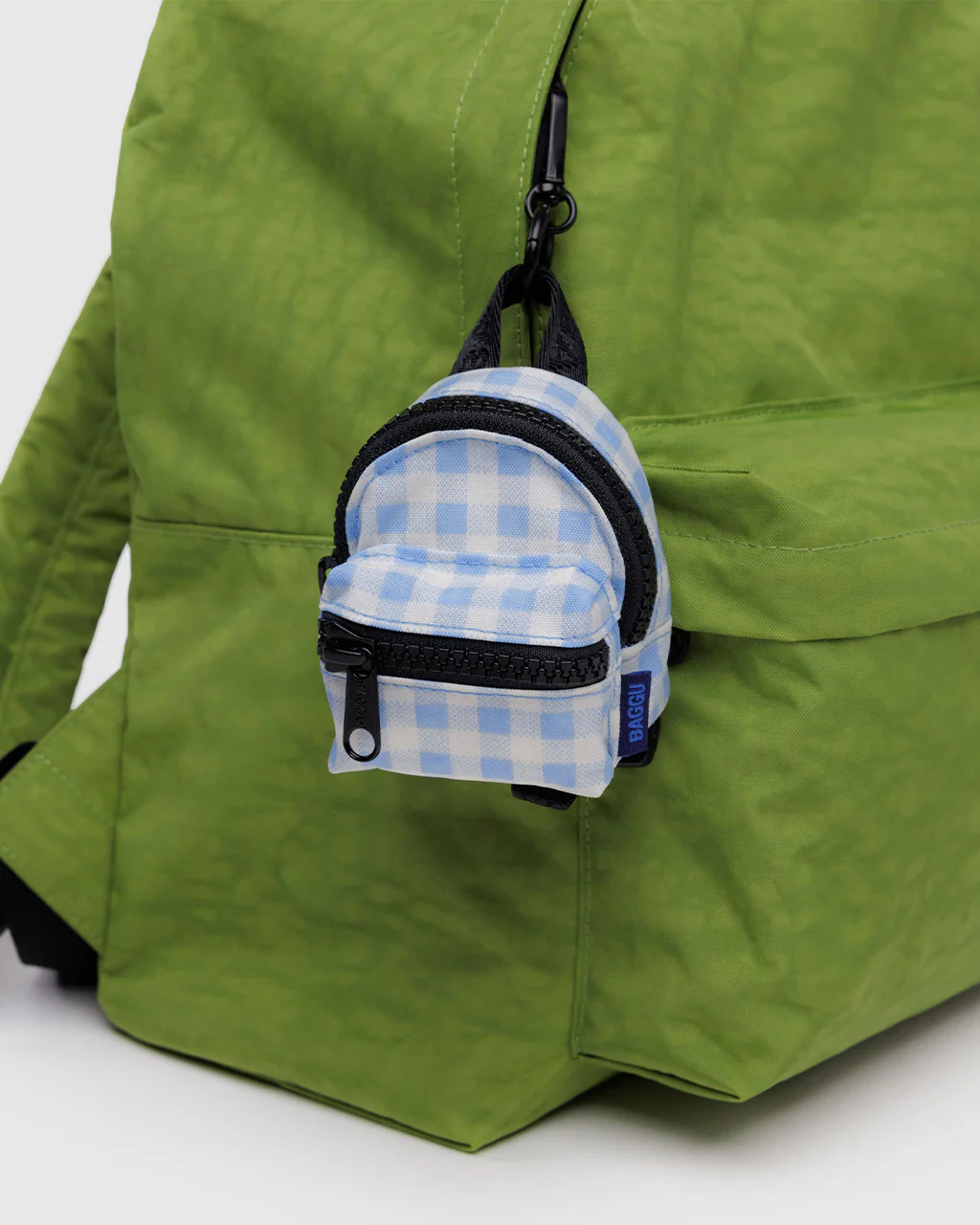 Backpack Charm - Light Blue Gingham - Image 2