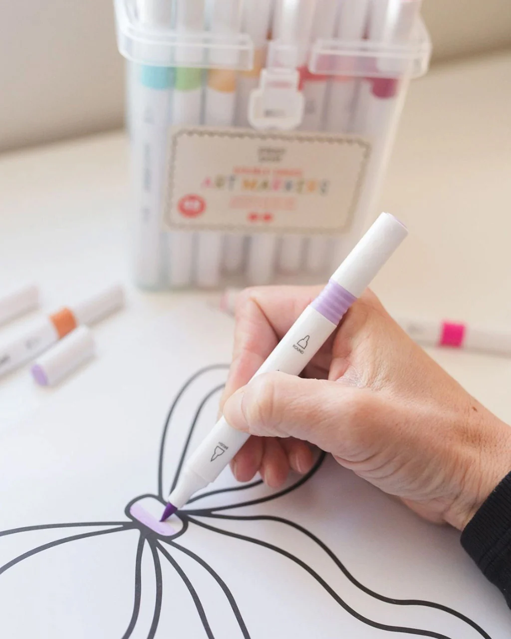 Dual Tip Art Markers Set - Image 3