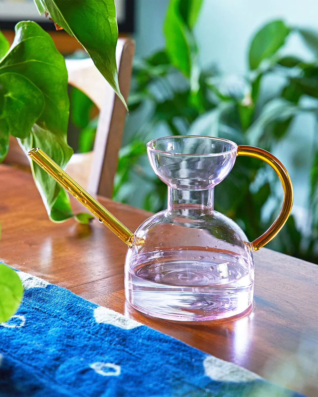 Glass Watering Can - Pink