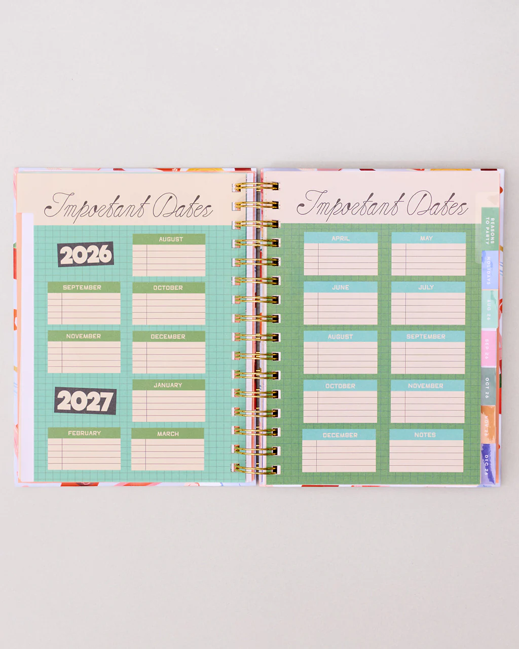Medium 17-Month Academic Planner - Pink Tile Floral - Image 10