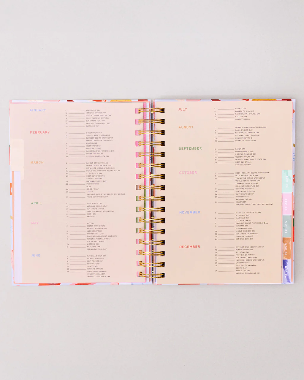 Medium 17-Month Academic Planner - Pink Tile Floral - Image 12