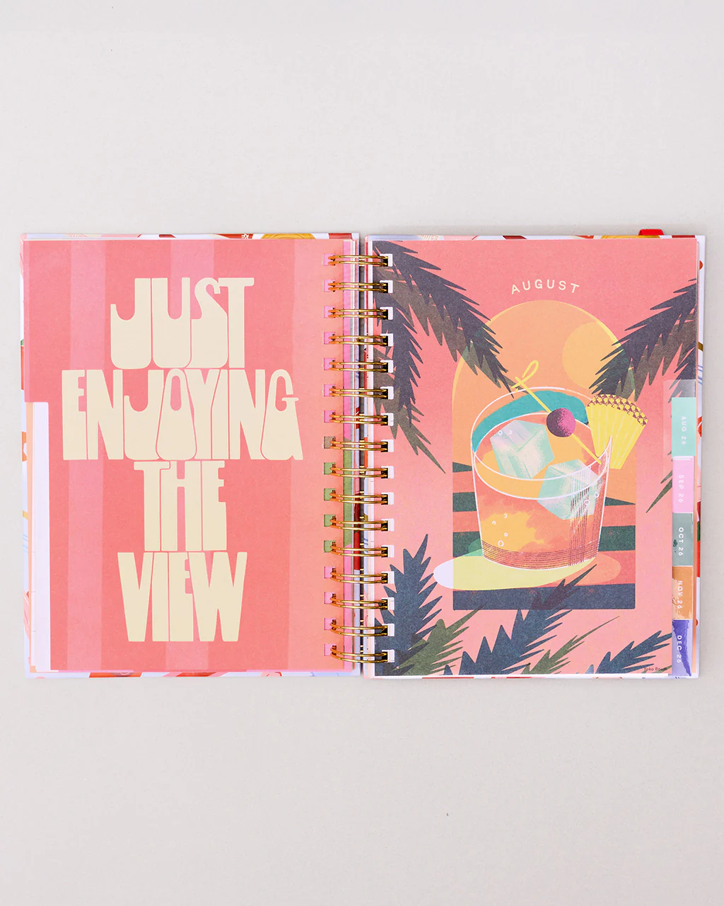 Medium 17-Month Academic Planner - Pink Tile Floral - Image 13