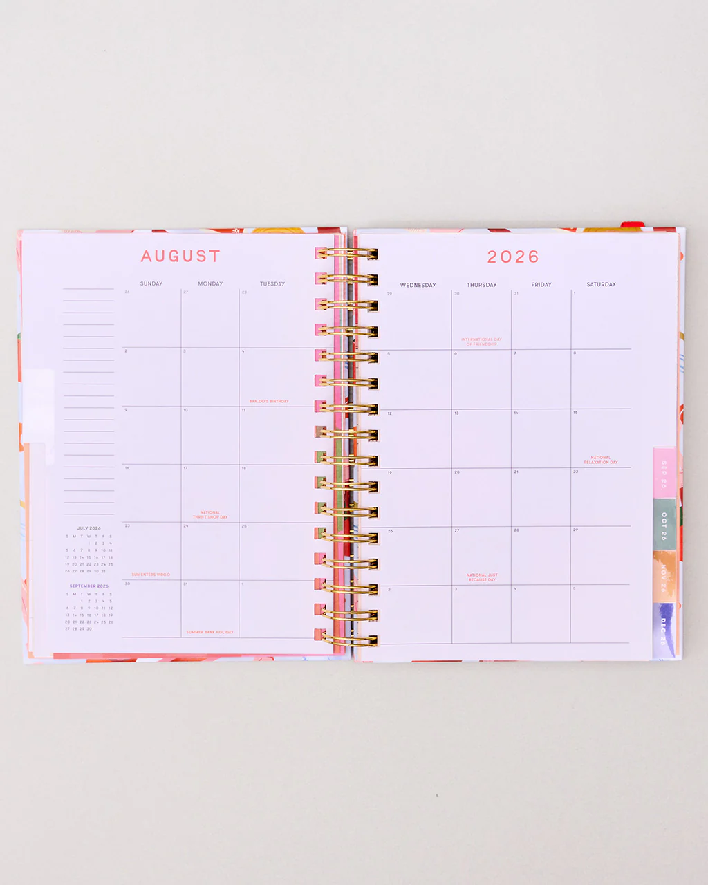 Medium 17-Month Academic Planner - Pink Tile Floral - Image 14
