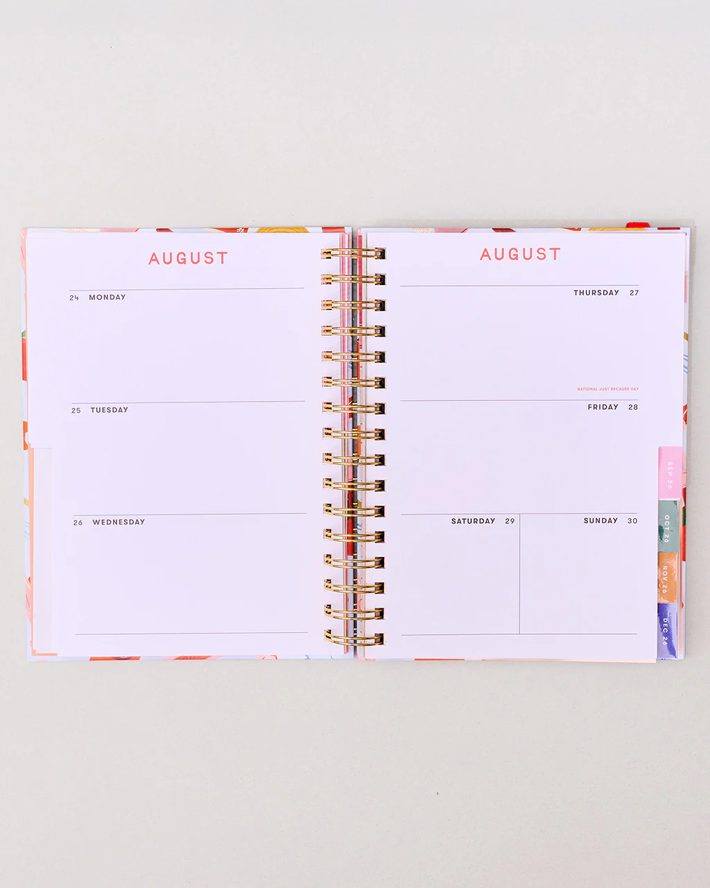 Medium 17-Month Academic Planner - Pink Tile Floral - Image 15
