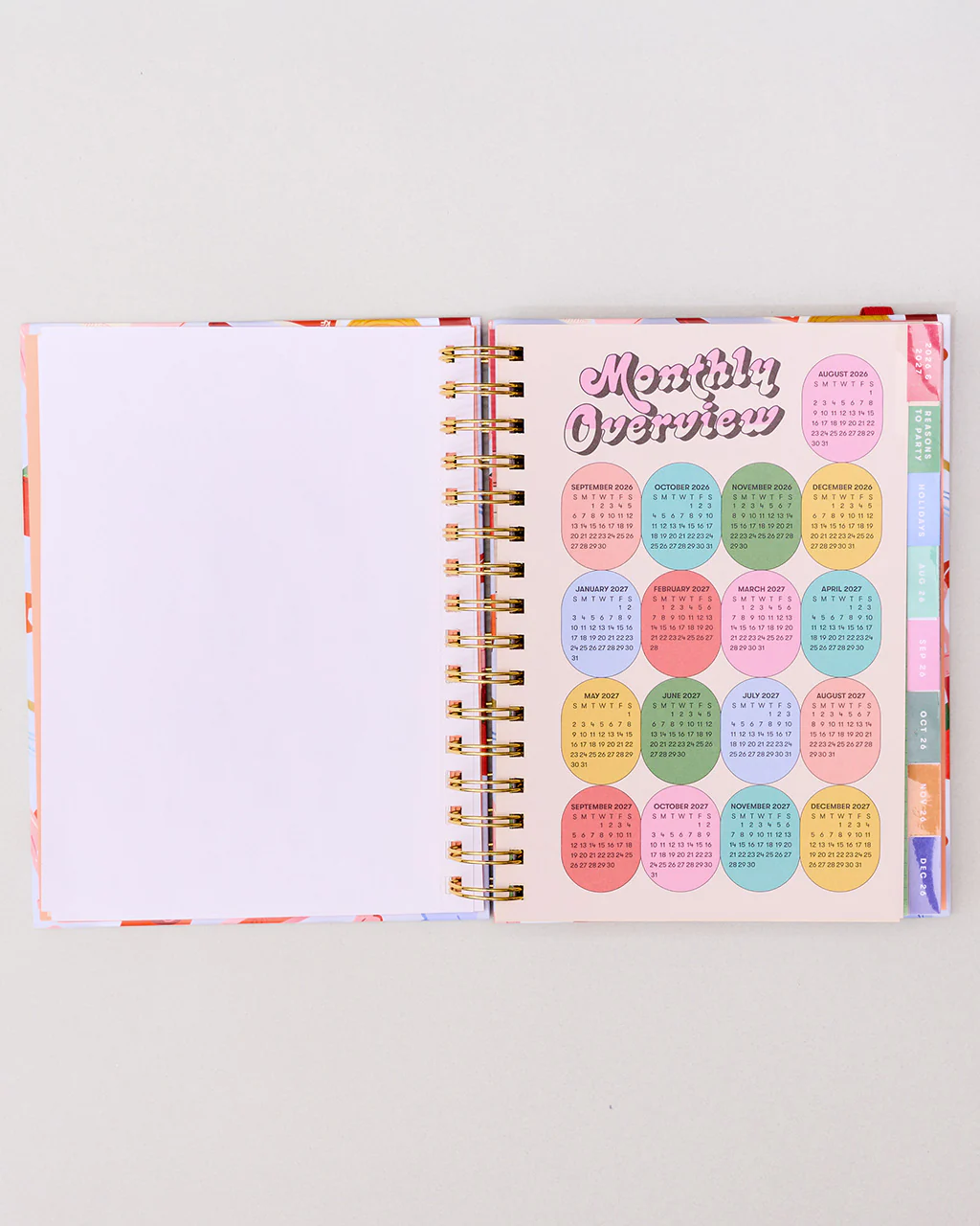 Medium 17-Month Academic Planner - Pink Tile Floral - Image 8