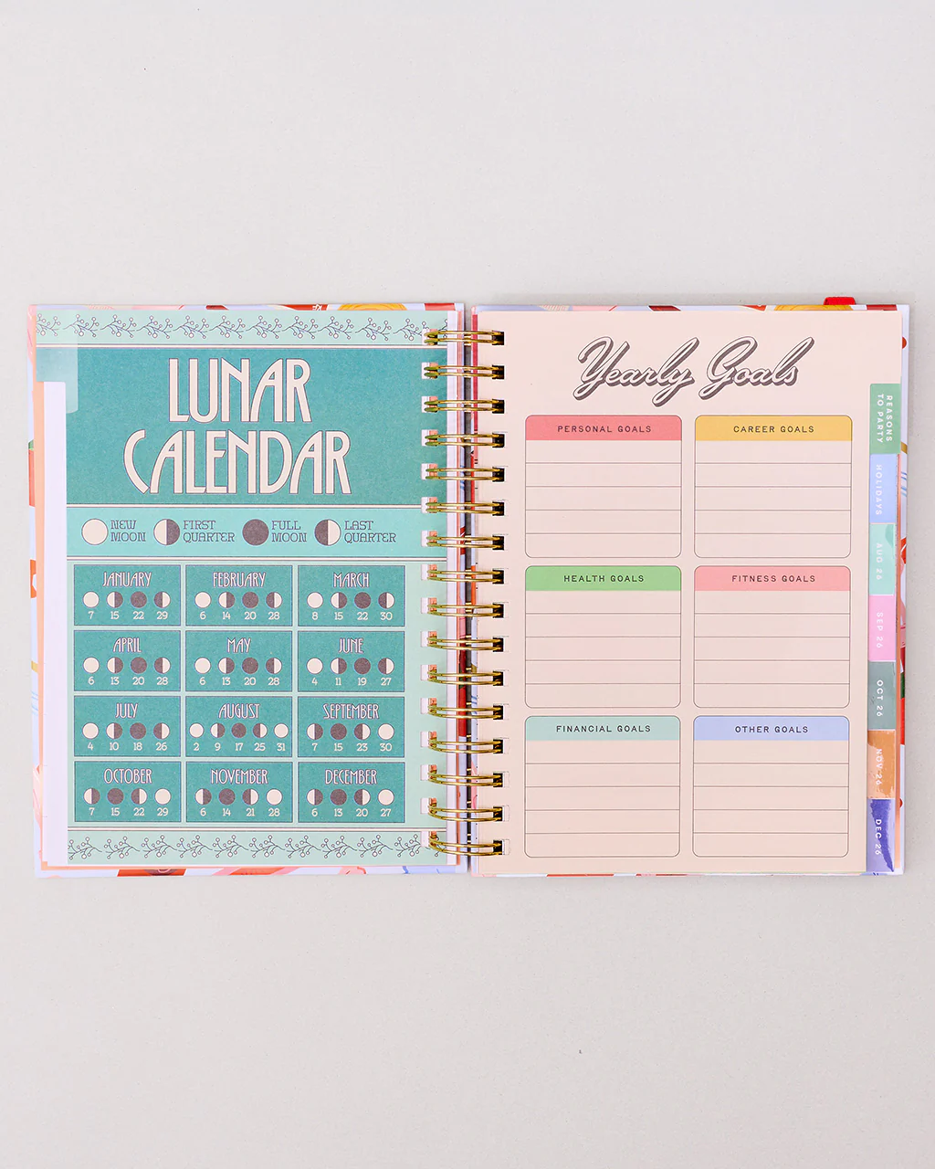Medium 17-Month Academic Planner - Pink Tile Floral - Image 9