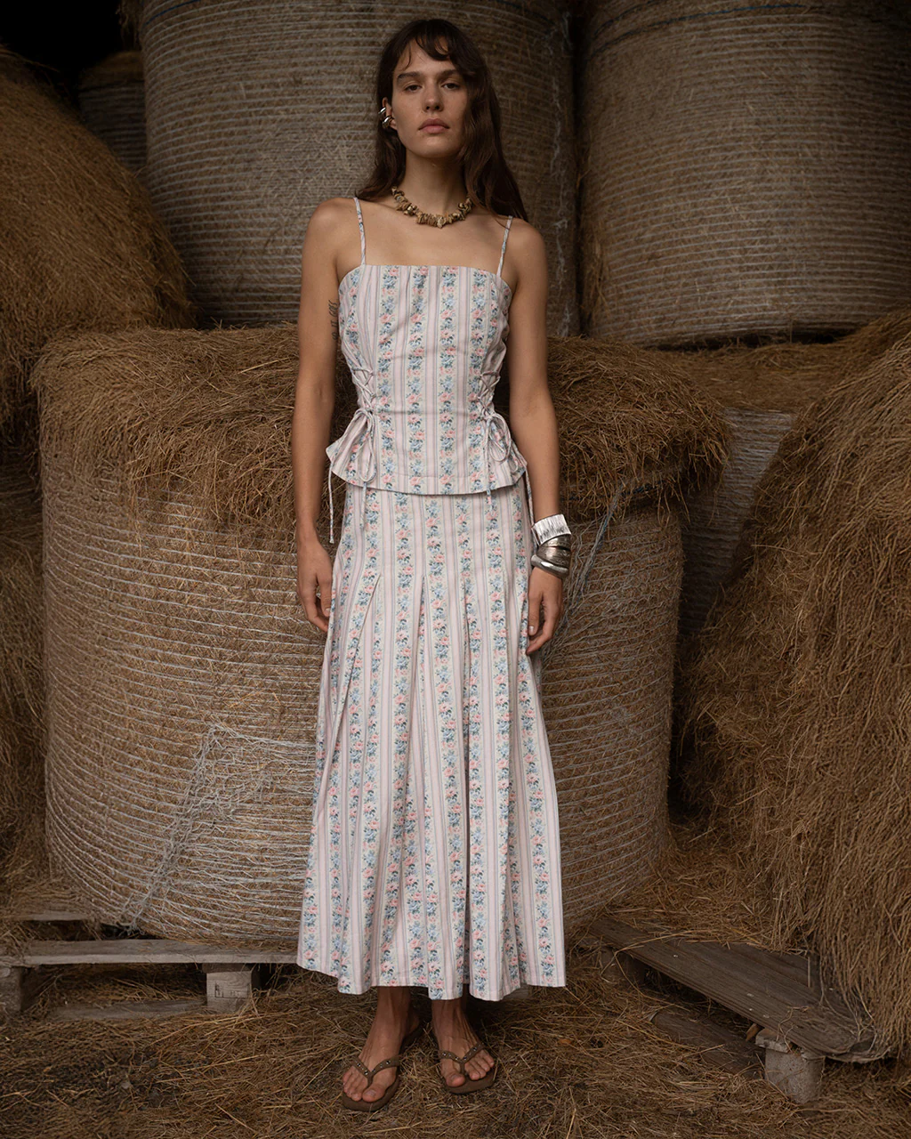 Mia Wallpaper Midi Skirt