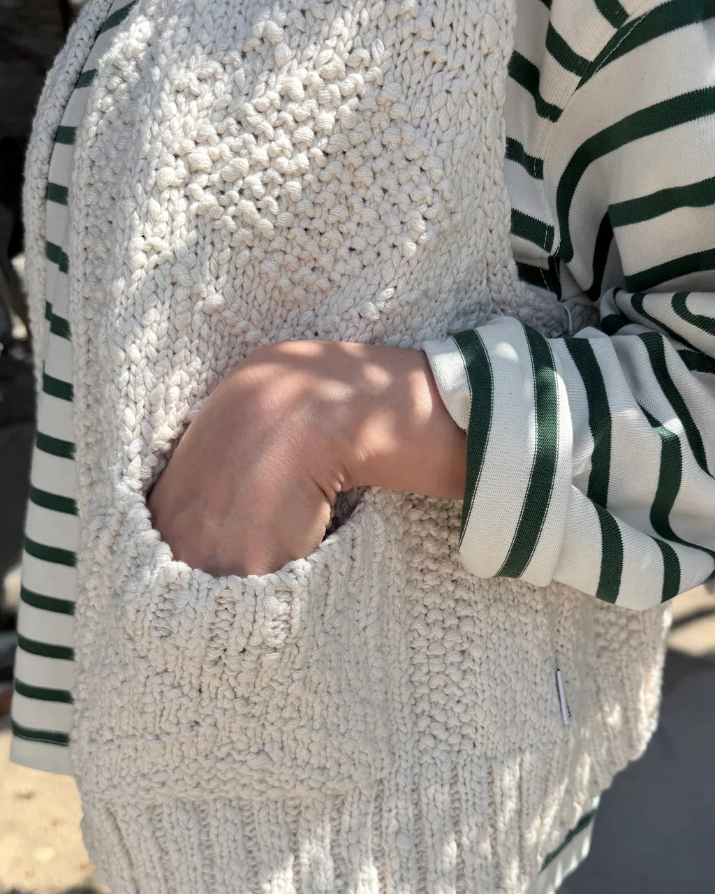 Papa Cotton Vest - Naturel - Image 2