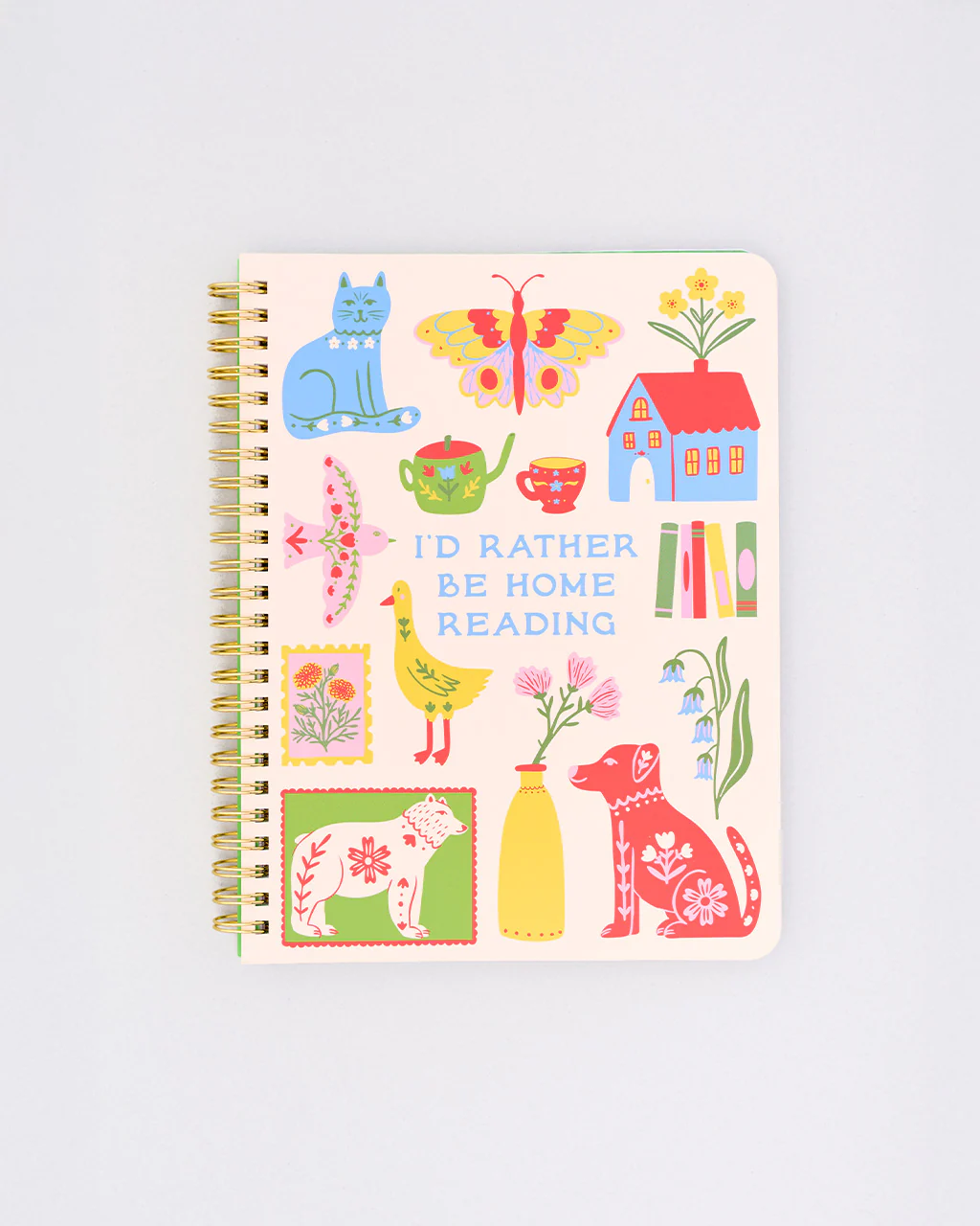 Rough Draft Mini Notebook - I'd Rather Be Home Reading