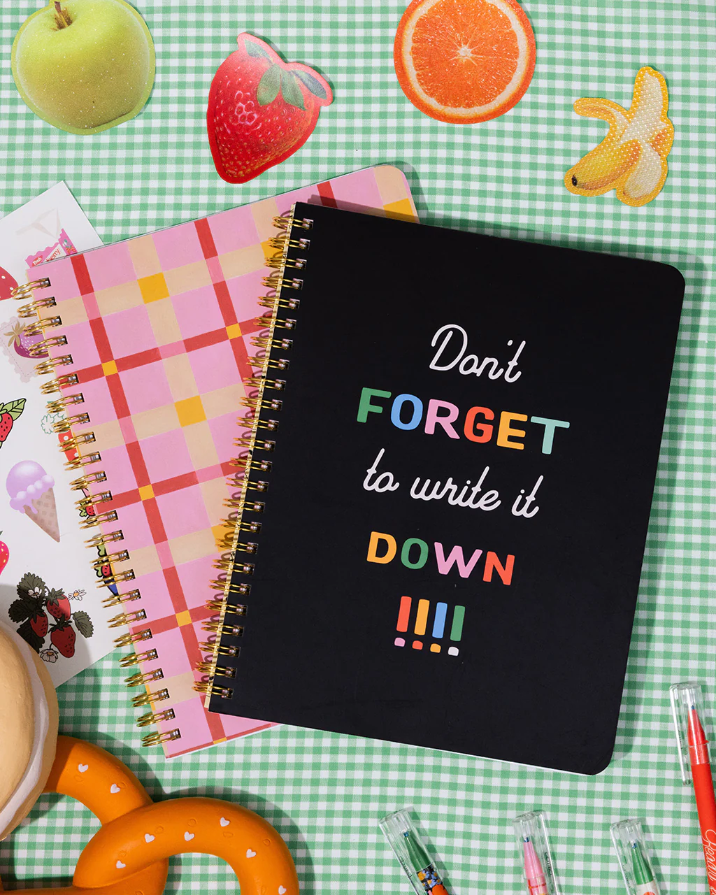 Rough Draft Mini Notebook - Pink Plaid - Image 2