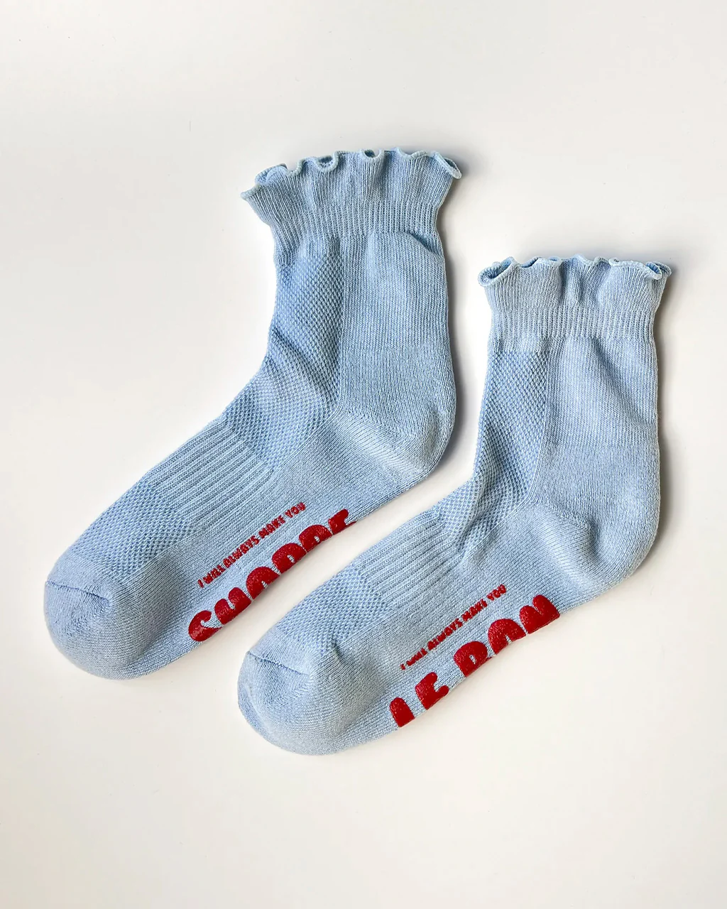 Ruffled Hugger Crew Socks - Periwinkle - Image 5