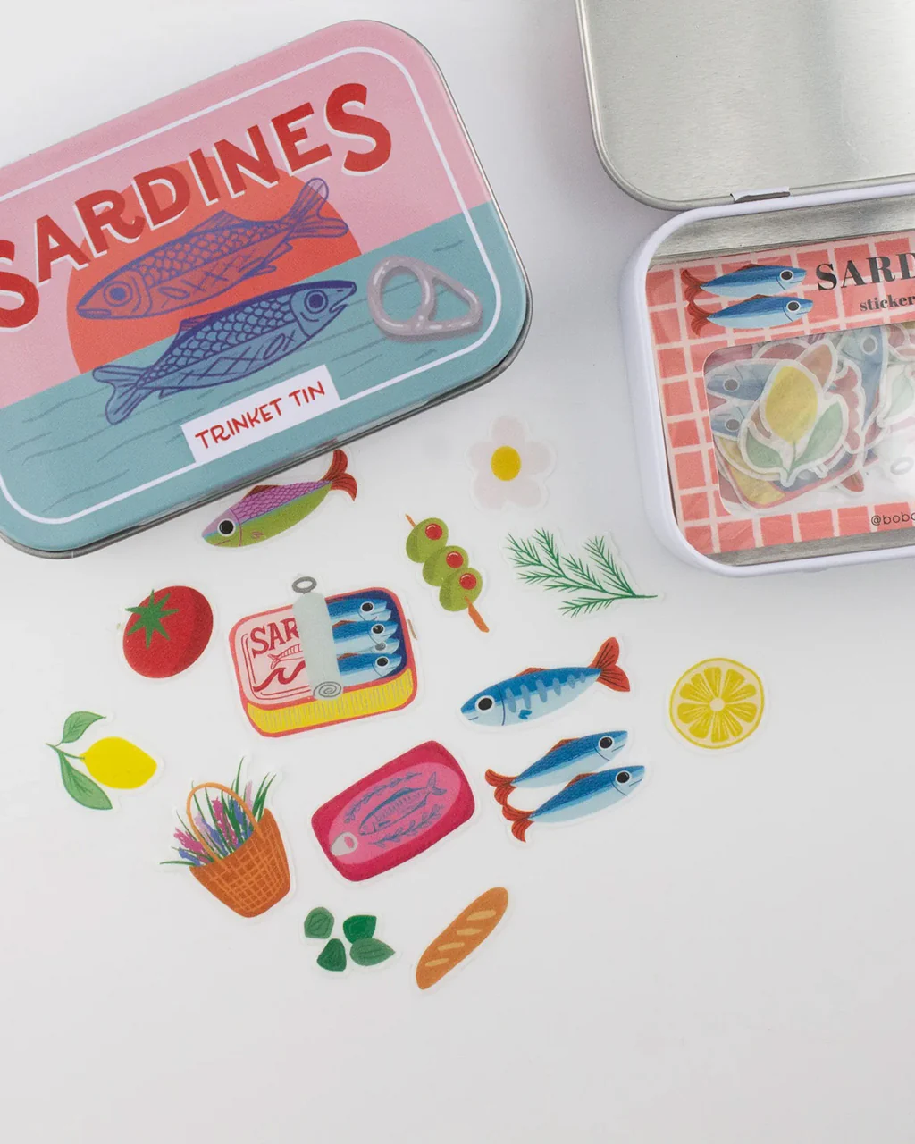 Sardine Washi Flake and Trinket Tin