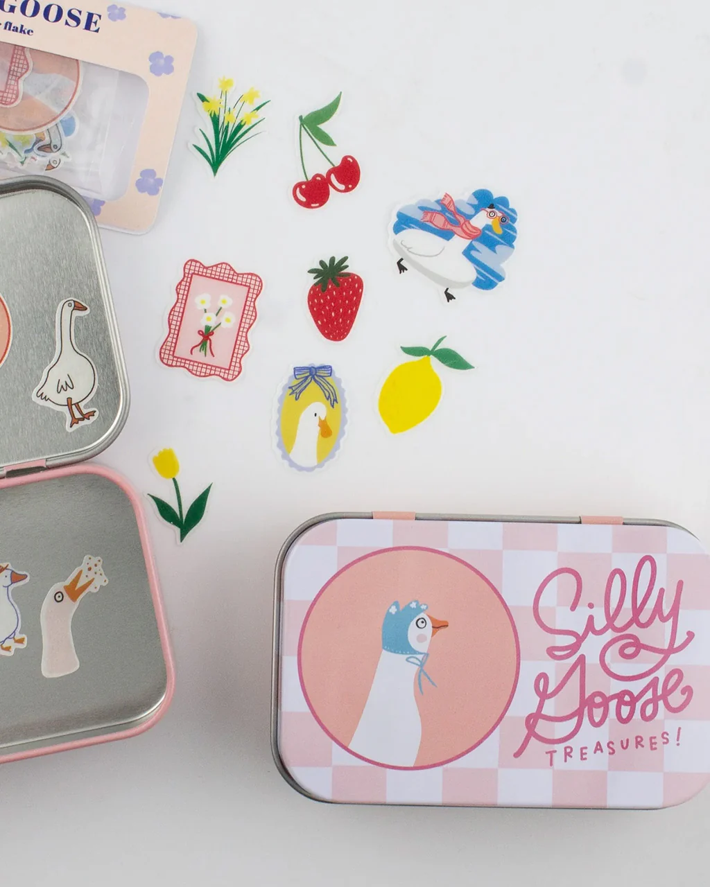 Silly Goose Washi Flake and Trinket Tin