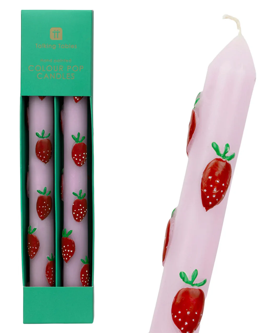 Strawberry Lilac Dinner Candles - Set of 2 - Image 4