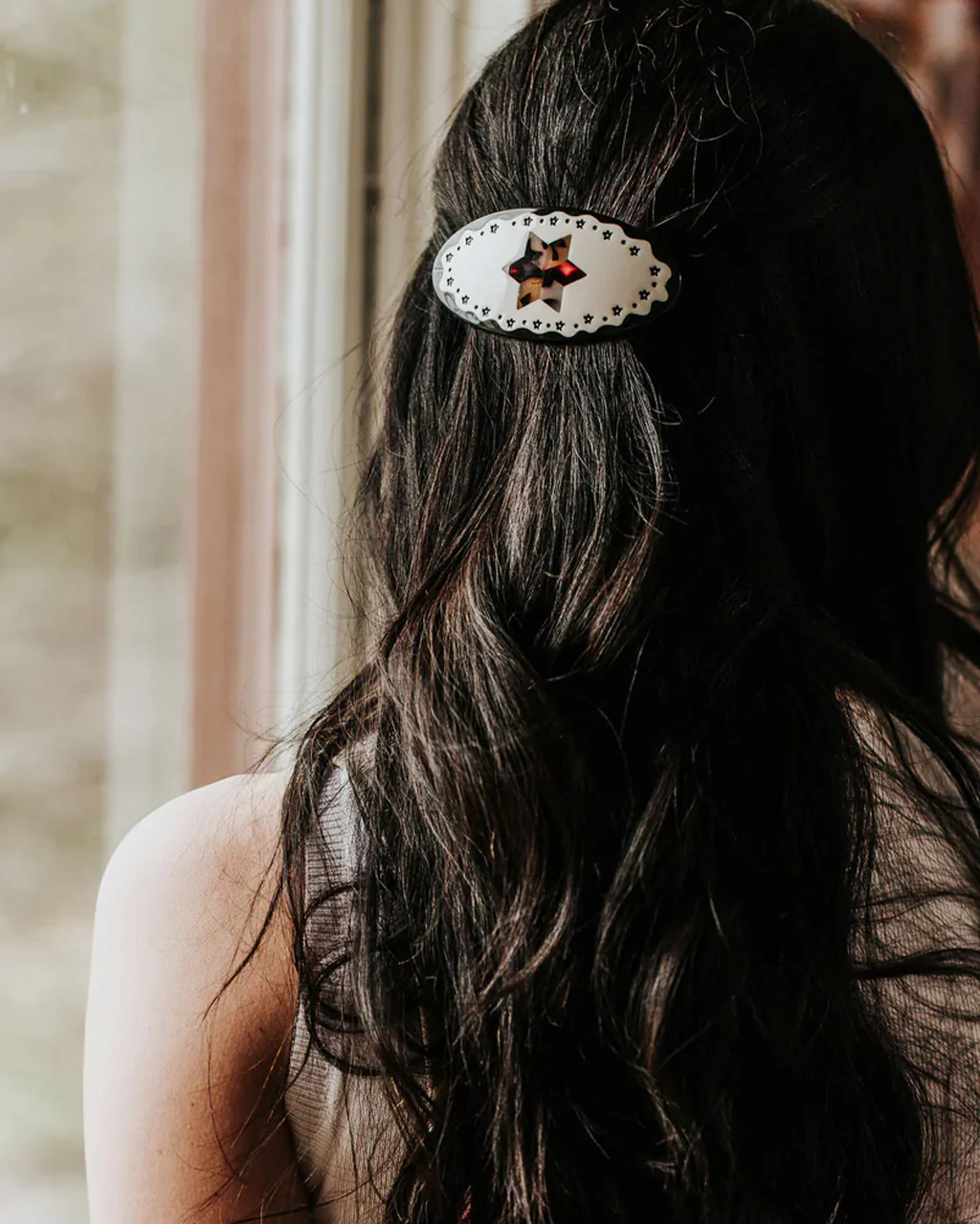 Tortoise Star Ponytail Barrette - Image 4