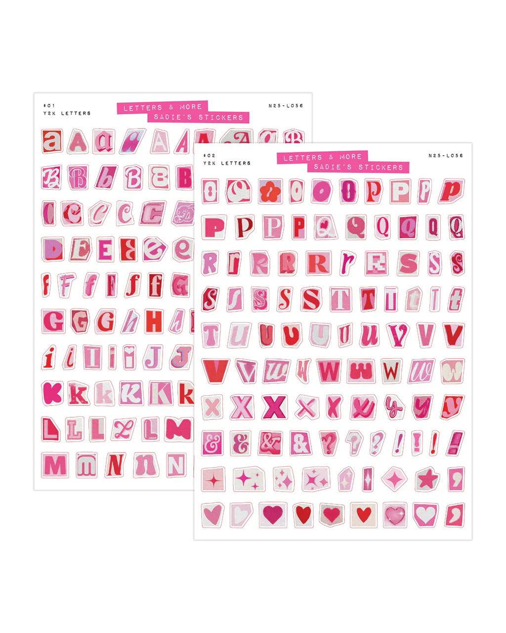 Y2K Letter Set - Letters & More Sticker Set