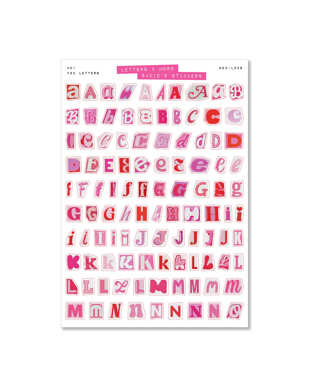 Y2K Letter Set - Letters & More Sticker Set - Image 2